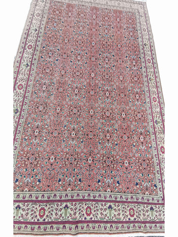 280 x 190 cm Old Anatolian Salmon pink Large Rug - Rugoutlet