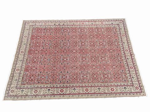 280 x 190 cm Old Anatolian Salmon pink Large Rug - Rugoutlet