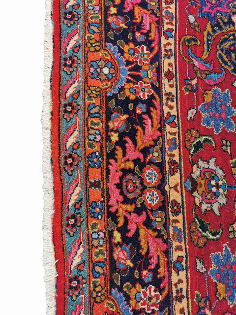 280 x 198 cm Mashad Traditional Red Large Rug - Rugmaster