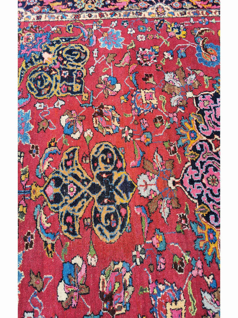 280 x 198 cm Mashad Traditional Red Large Rug - Rugmaster