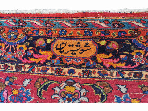 280 x 198 cm Mashad Traditional Red Large Rug - Rugmaster