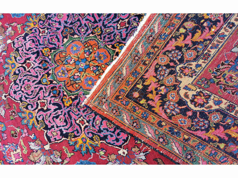 280 x 198 cm Mashad Traditional Red Large Rug - Rugmaster