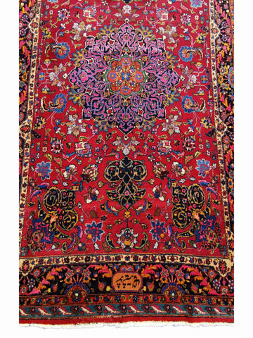 280 x 198 cm Mashad Traditional Red Large Rug - Rugmaster