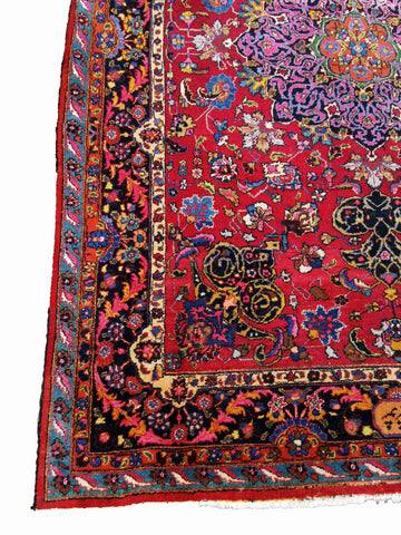 280 x 198 cm Mashad Traditional Red Large Rug - Rugmaster