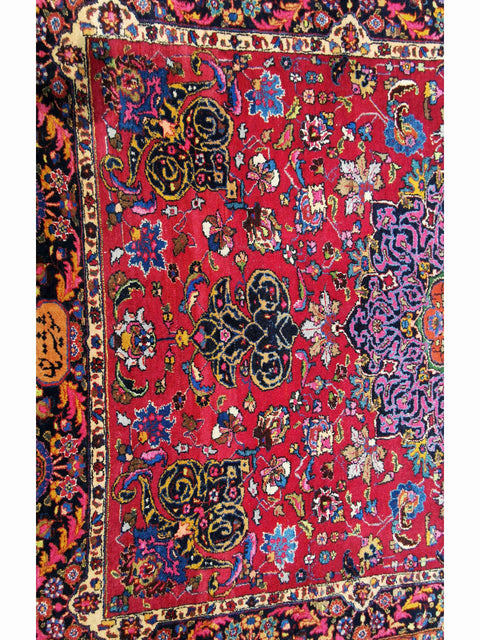 280 x 198 cm Mashad Traditional Red Large Rug - Rugmaster