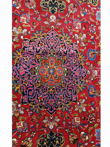280 x 198 cm Mashad Traditional Red Large Rug - Rugmaster