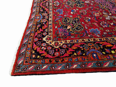 280 x 198 cm Mashad Traditional Red Large Rug - Rugmaster