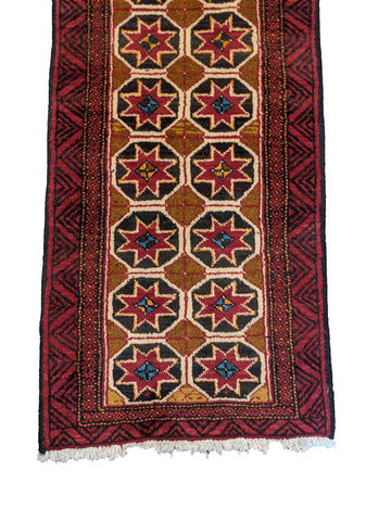 280 x 60 cm Persian Baluch Traditional Brown Rug - Rugoutlet