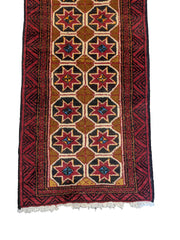280 x 60 cm Persian Baluch Traditional Brown Rug - Rugmaster