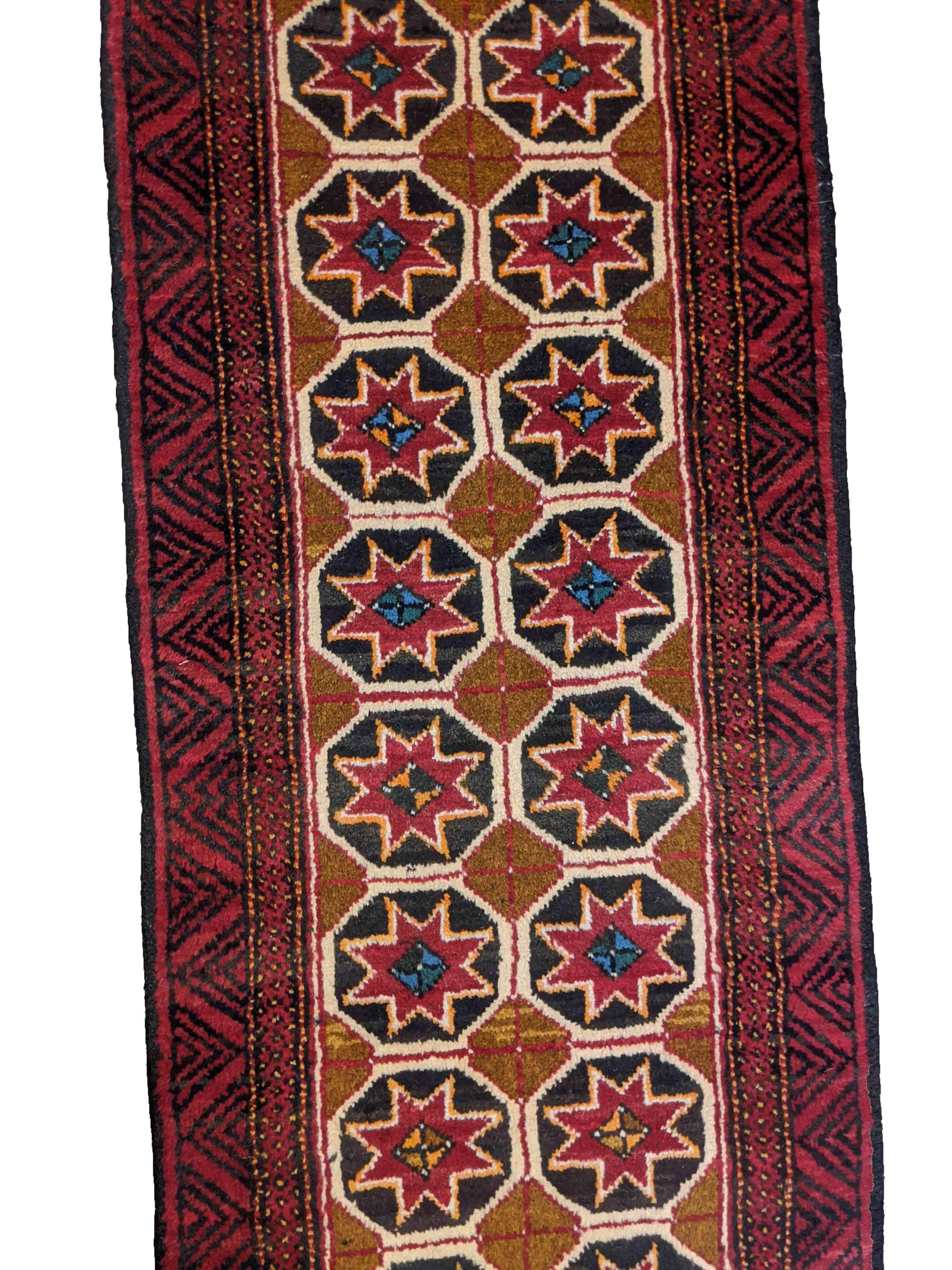 280 x 60 cm Persian Baluch Traditional Brown Rug - Rugmaster