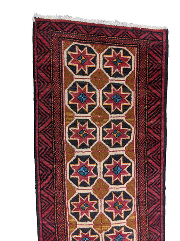 280 x 60 cm Persian Baluch Traditional Brown Rug - Rugoutlet