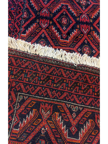 280 x 62 cm Persian Baluch Red Traditional Red Rug - Rugoutlet