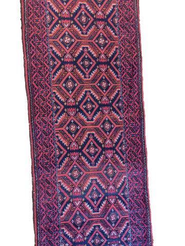 280 x 62 cm Persian Baluch Red Traditional Red Rug - Rugoutlet