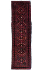 280 x 62 cm Persian Baluch Traditional Red Rug - Rugoutlet