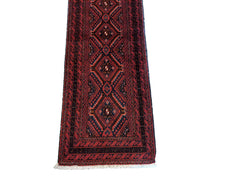 280 x 62 cm Persian Baluch Traditional Red Rug - Rugoutlet