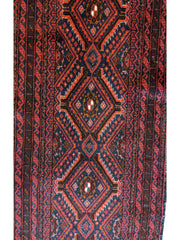 280 x 62 cm Persian Baluch Traditional Red Rug - Rugoutlet