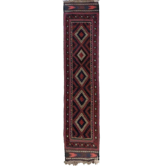 280 x 70 cm Afghan Mushwani Tribal Red Rug - Rugoutlet