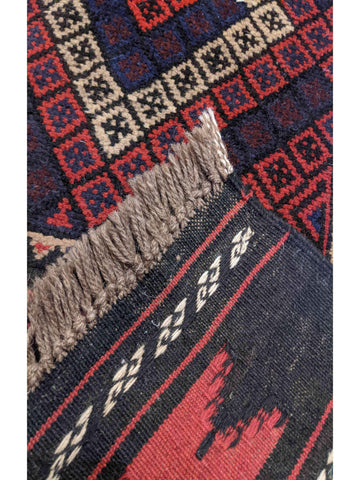 280 x 70 cm Afghan Mushwani Tribal Red Rug - Rugoutlet