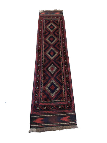 280 x 70 cm Afghan Mushwani Tribal Red Rug - Rugoutlet