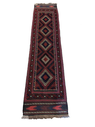 280 x 70 cm Afghan Mushwani Tribal Red Rug - Rugoutlet