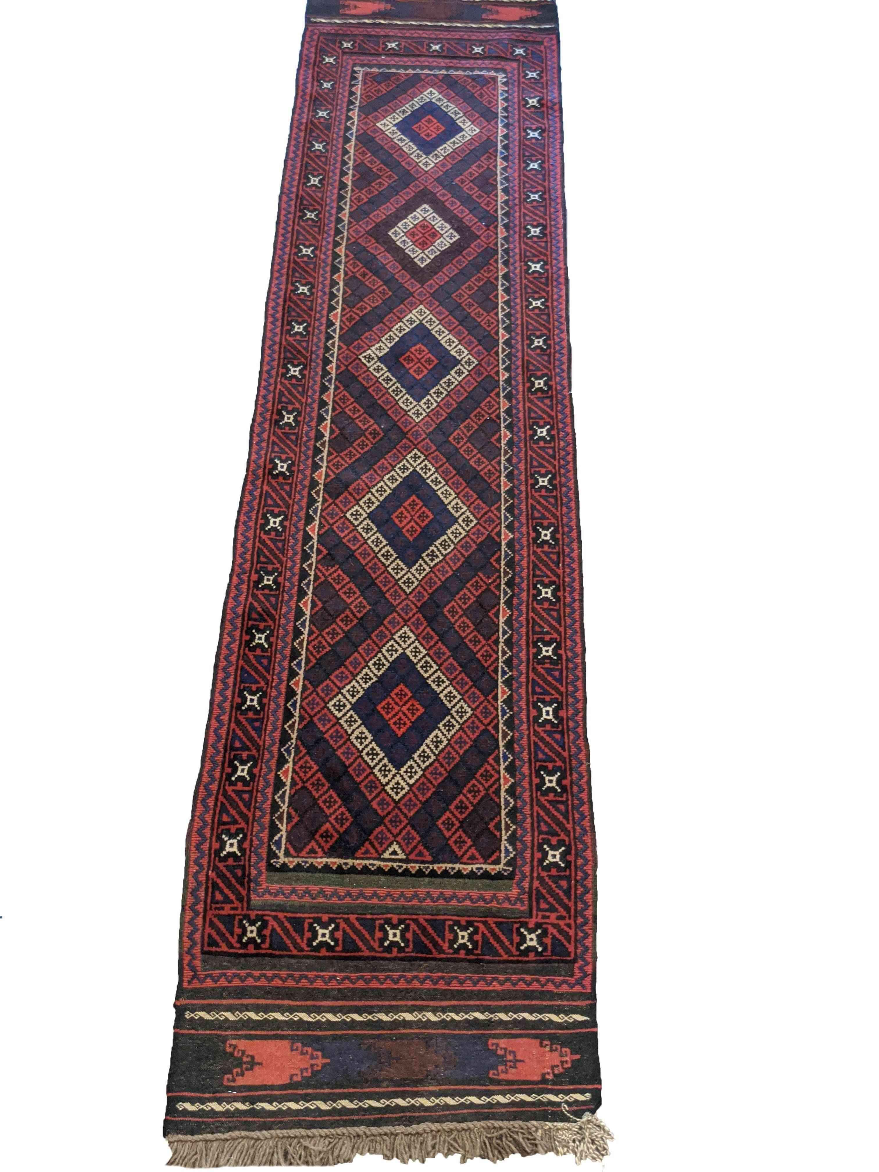 280 x 70 cm Afghan Mushwani Tribal Red Rug - Rugmaster