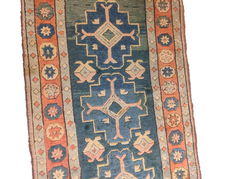 280 x 94 cm Turkish Karz Traditional Green Rug - Rugoutlet