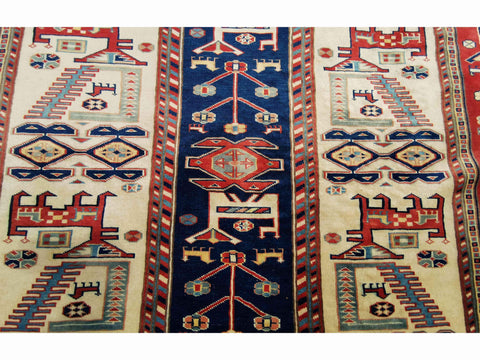 281 x 227 cm Fine Kazak Modern Red Large Rug - Rugmaster