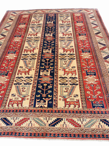 281 x 227 cm Fine Kazak Red Large Rug - Rugoutlet