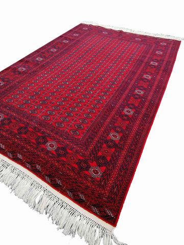 282 x 194 cm Red Afghan Tribal Red Large Rug - Rugmaster
