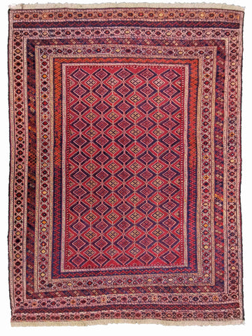 282 x 197 cm Mushwani Tribal Red Large Rug - Rugoutlet