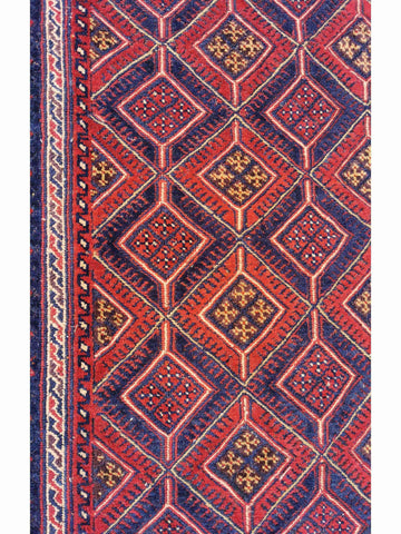 282 x 197 cm Mushwani Tribal Red Large Rug - Rugoutlet