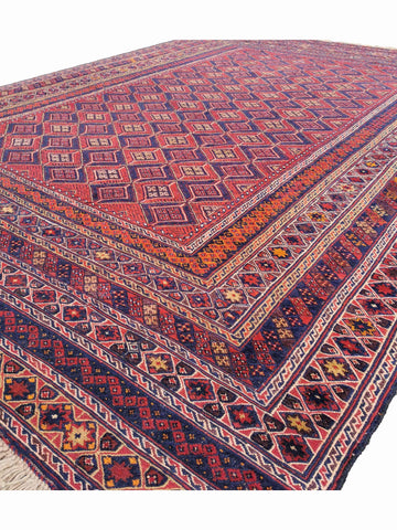 282 x 197 cm Mushwani Tribal Red Large Rug - Rugoutlet