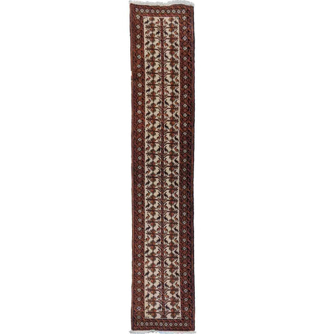 282 x 54 cm Persian Baluch Traditional Red Rug - Rugoutlet