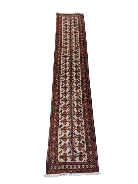 282 x 54 cm Persian Baluch Traditional Red Rug - Rugoutlet