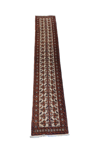 282 x 54 cm Persian Baluch Traditional Red Rug - Rugoutlet