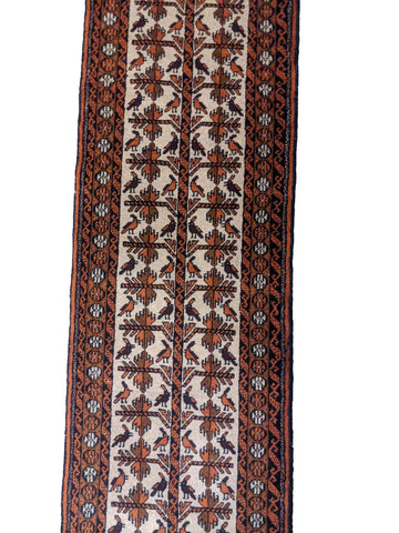 282 x 54 cm Persian Baluch Traditional Red Rug - Rugoutlet