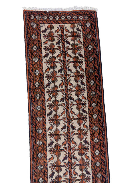282 x 54 cm Persian Baluch Traditional Red Rug - Rugoutlet