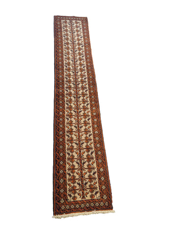282 x 54 cm Persian Baluch Traditional Red Rug - Rugoutlet