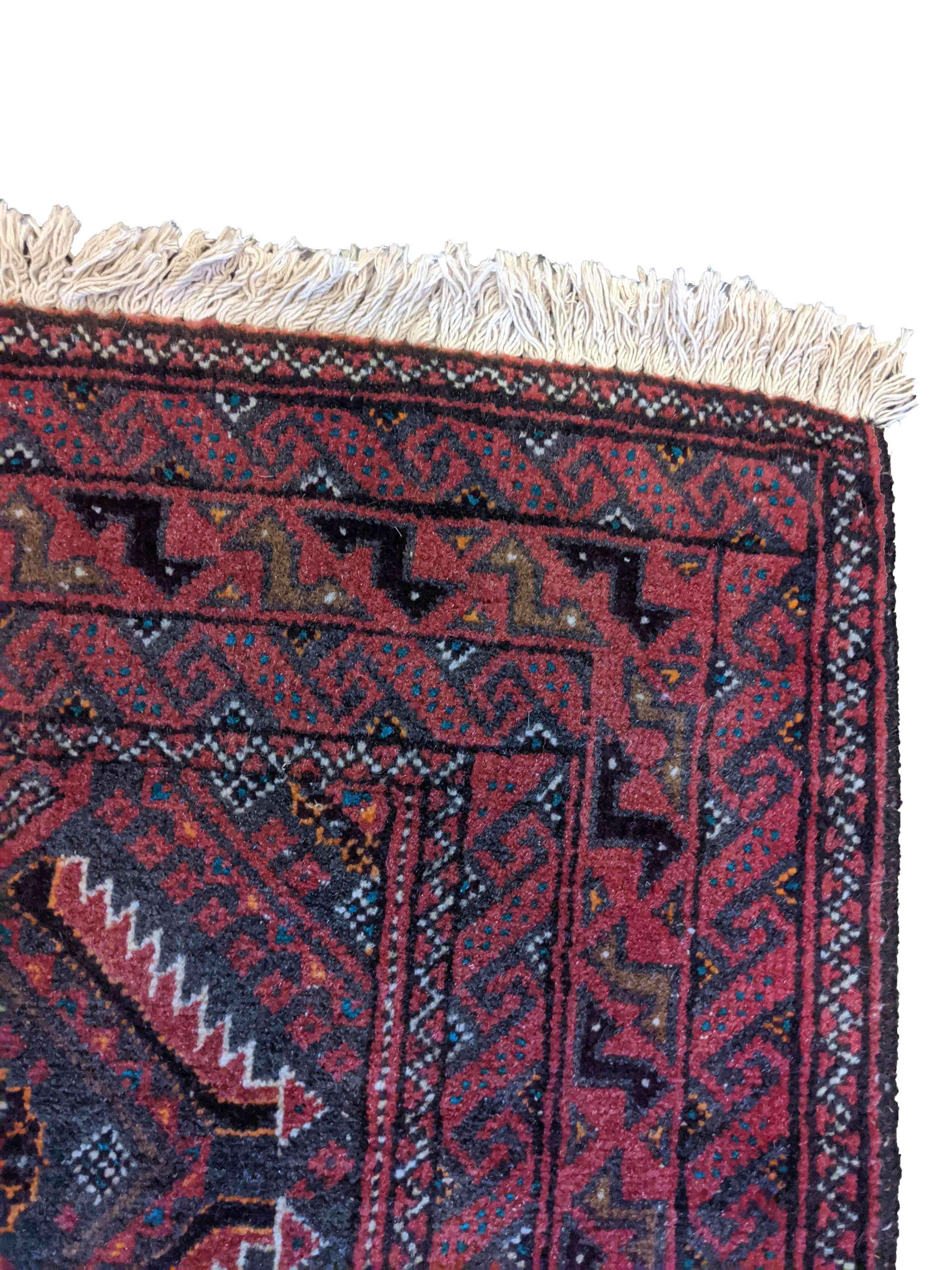 282 x 69 cm Persian Baluch Traditional Red Rug - Rugoutlet