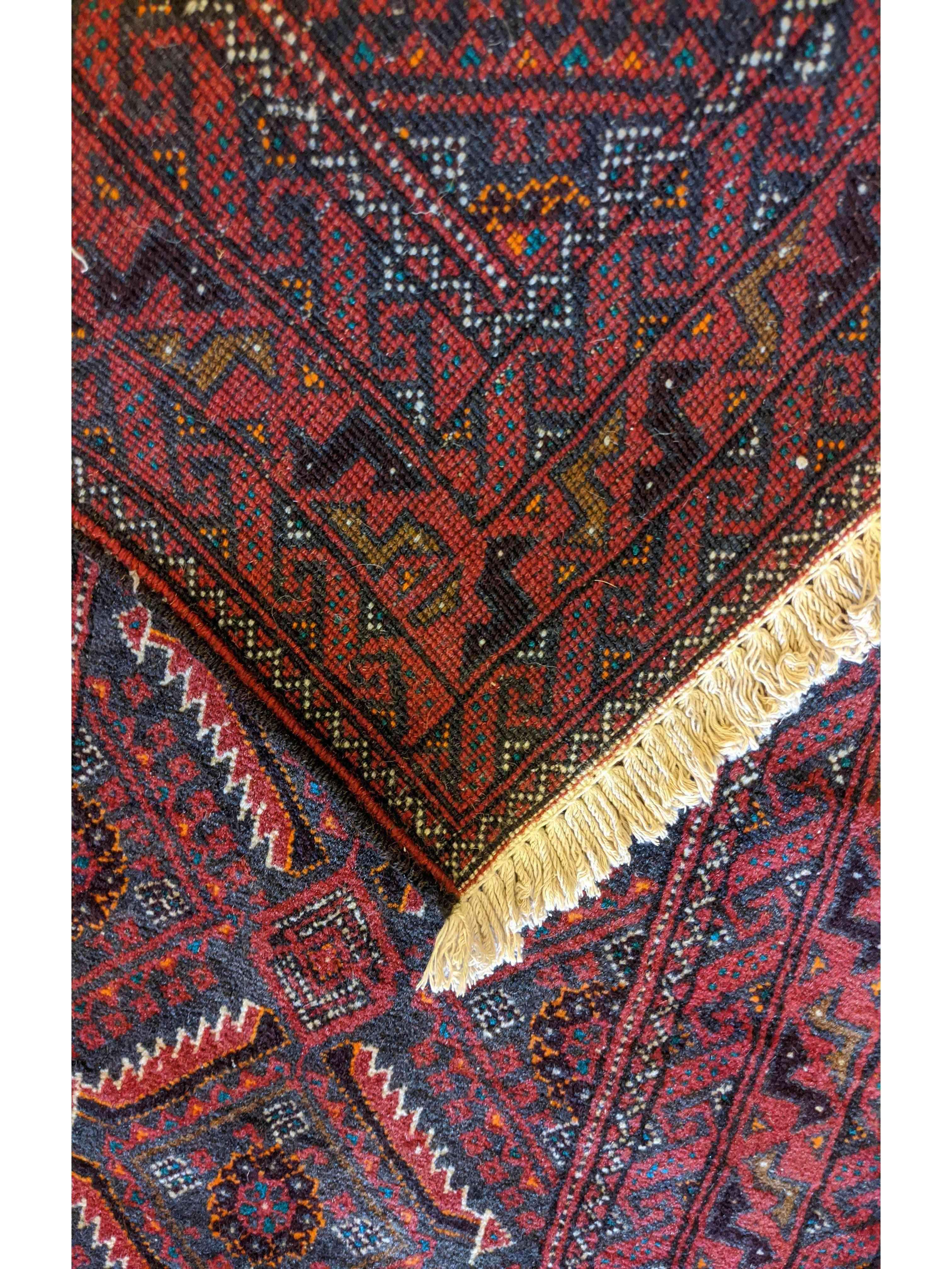 282 x 69 cm Persian Baluch Traditional Red Rug - Rugoutlet