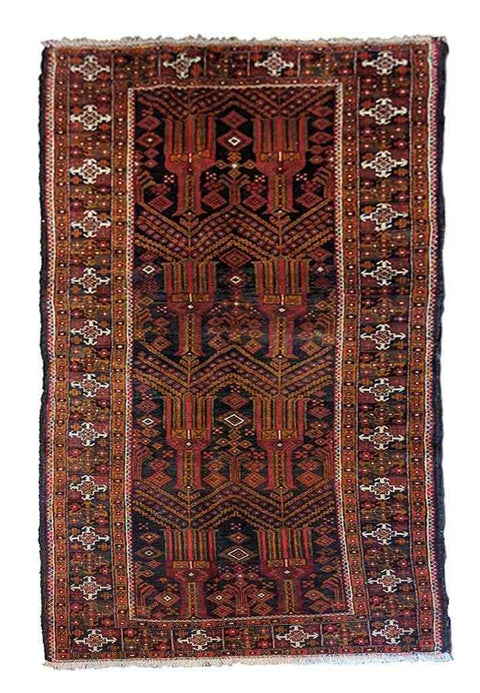 283 x 123 cm Persian Baluch Tribal Red Large Rug - Rugoutlet