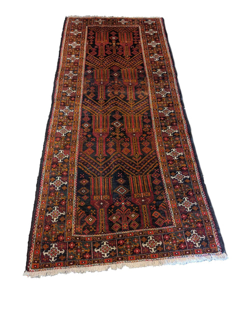 283 x 123 cm Persian Baluch Tribal Red Large Rug - Rugoutlet