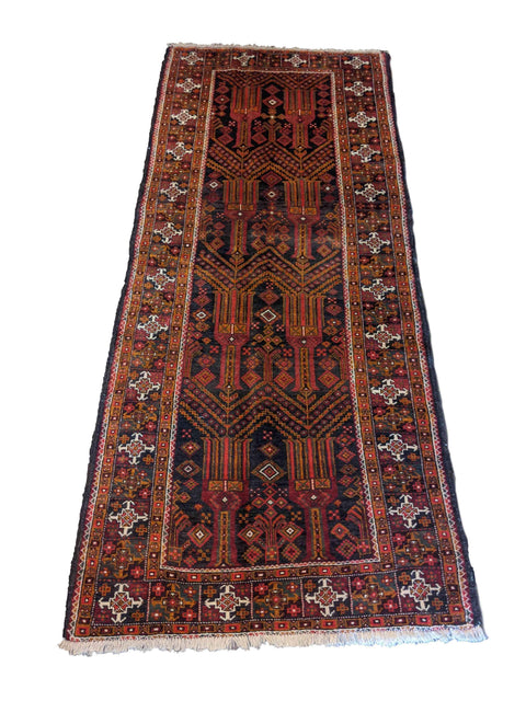 283 x 123 cm Persian Baluch Tribal Red Large Rug - Rugoutlet