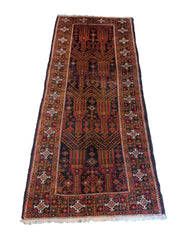 283 x 123 cm Persian Baluch Tribal Red Large Rug - Rugmaster