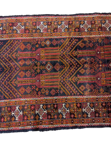 283 x 123 cm Persian Baluch Tribal Red Large Rug - Rugoutlet