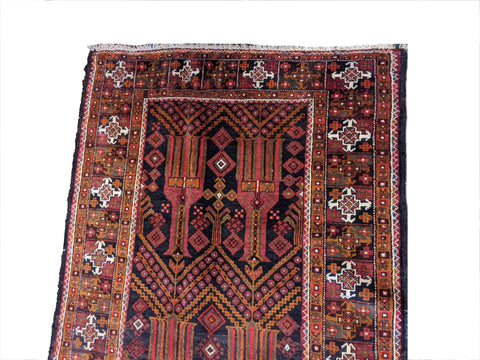 283 x 123 cm Persian Baluch Tribal Red Large Rug - Rugoutlet