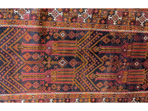 283 x 123 cm Persian Baluch Tribal Red Large Rug - Rugoutlet