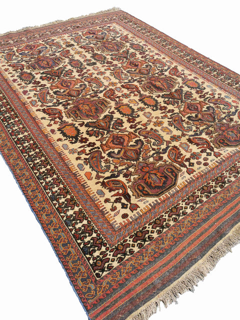 283 x 210 cm Mushwani Traditional Beige Large Rug - Rugmaster