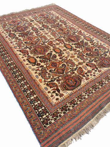 283 x 210 cm Mushwani Traditional Beige Large Rug - Rugmaster