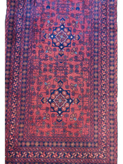 283 x 78 cm Afghan Khan Tribal Red Rug - Rugmaster